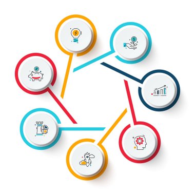 Infographic için vektör daire ögesi.