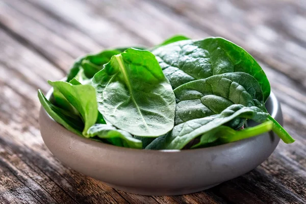 Fresh Spinach Leaves Bowl — Stock Photo, Image