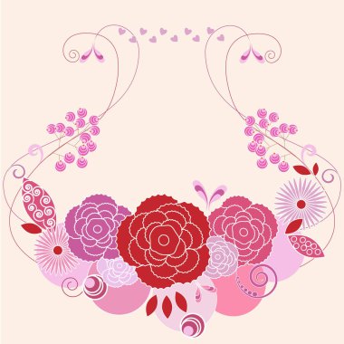 Güllü romantik buket