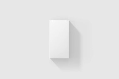 Açık gri arka planda Amber Şişesi ve Kutu Modeli. Tasarımınız için model şablonu hazır. 