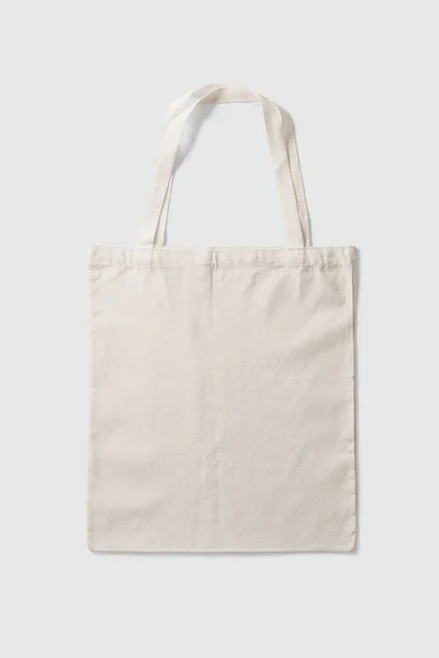 Blank Tote Canvas Bag Mockup Light Grey Background High Resolution — Stock Photo, Image