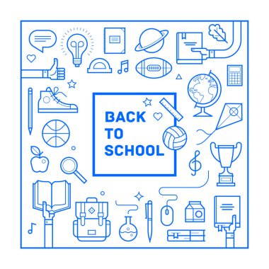 Geri okul poster ya da davetiye tasarımı