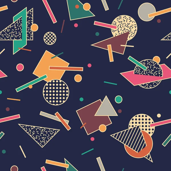 Trendy neo memphis tarzı seamless modeli. Vektör.