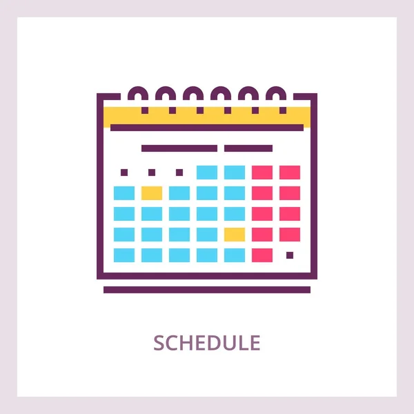 Schedule icon. Planning and timemanagment. Vector. — Stock Vector