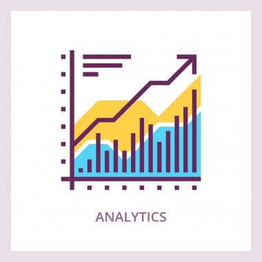 Mali analytics simgesi. İş kavramı. Vektör