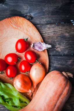 Sebzeler düzleşiyor. Sağlıklı gıda geçmişi