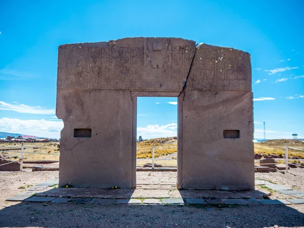 Poarta Soarelui în Tiwanaku Bolivia — Fotografie, imagine de stoc