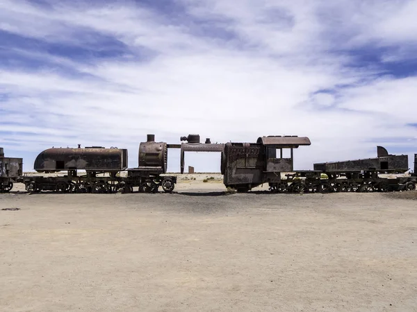 Demiryolu mezarlık Uyuni Bolivya