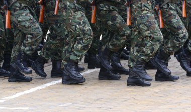 Varna, Bulgaristan 6 Mayıs kutluyor, Saint George gün Victorious ve Bulgar ordusu günü askeri geçit töreni. 6 Mayıs 2016 Sofya, Bulgaristan