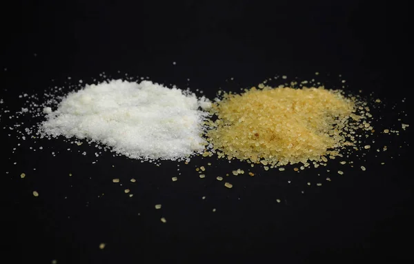 Azúcar moreno y blanco — Foto de Stock
