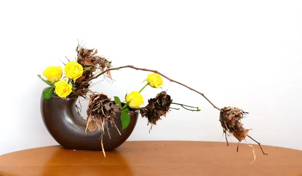 Ikebana Układania Kwiatów Sofii — Zdjęcie stockowe