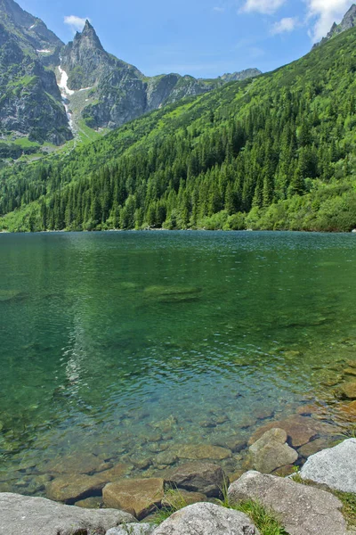 Lake Morskie Oko Eye Sea Western Carpathian Mountains Tatra National — Stock Photo, Image