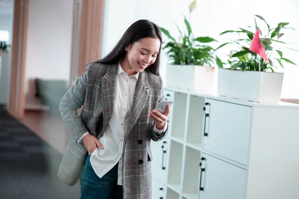 asian woman working in office