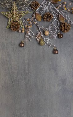 Noel arka plan. Üstten Görünüm