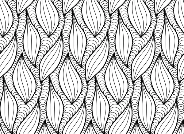 Fond floral vectoriel de lignes tracées — Image vectorielle