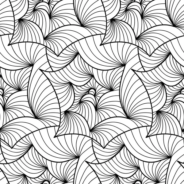 Fond floral vectoriel de lignes tracées — Image vectorielle