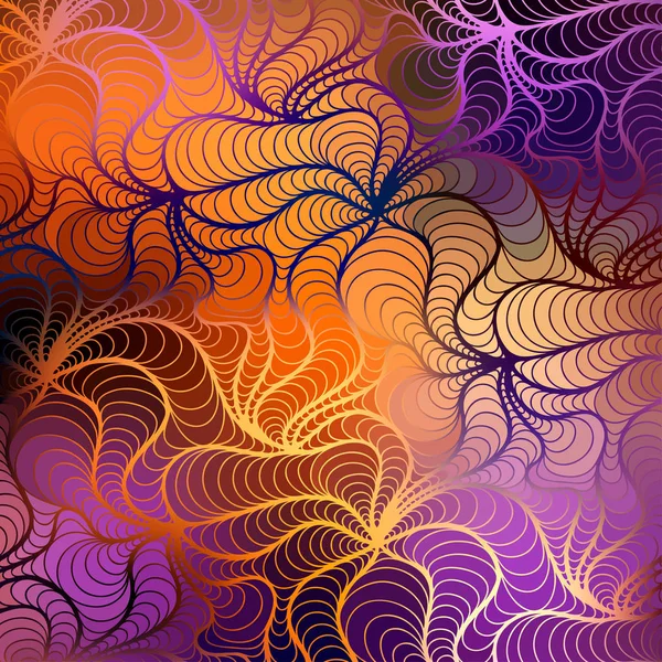 Fond d'onde vectorielle de lignes dessinées à la main doodle — Image vectorielle