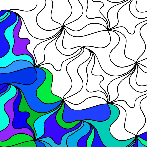 Motif abstrait vectoriel fantaisie transparente ornements dessinés à la main — Image vectorielle