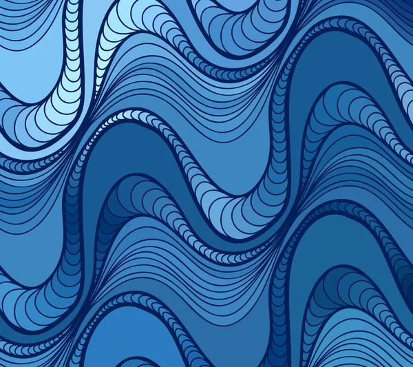 Vektor-Wellenhintergrund von von Hand gezeichneten Linien — Stockvektor