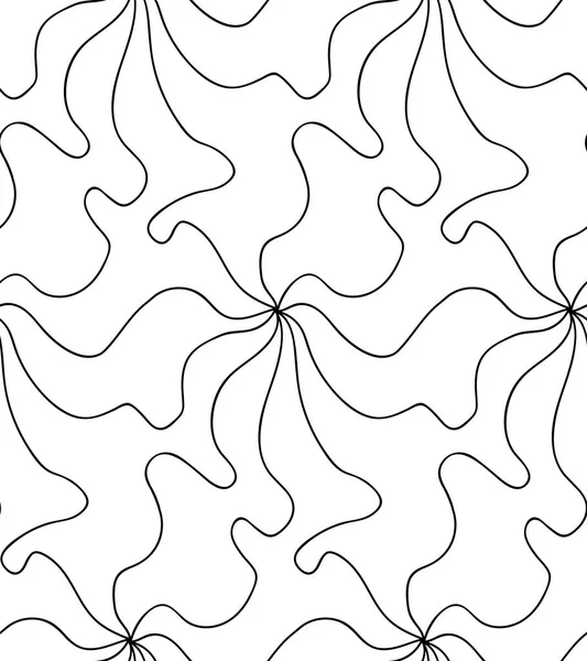 Fond floral vectoriel de lignes tracées — Image vectorielle