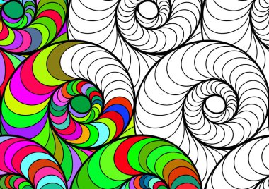 Vektör soyut sorunsuz fantezi desen elle çizilmiş süsler