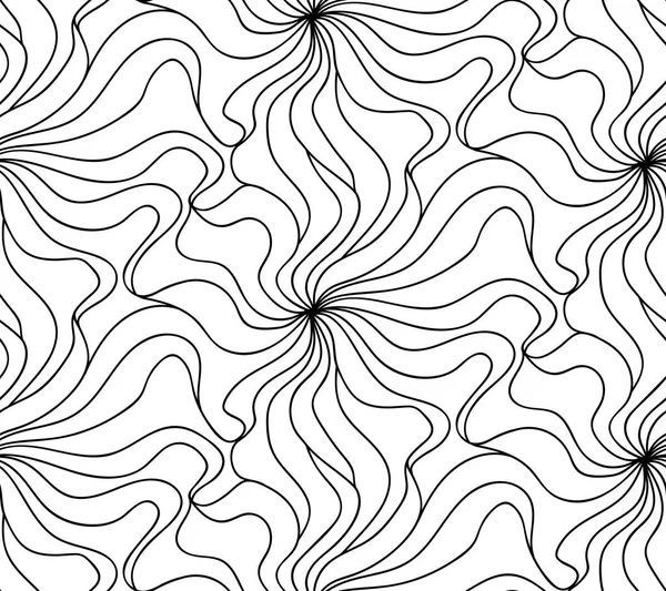 Fond floral vectoriel de lignes tracées — Image vectorielle