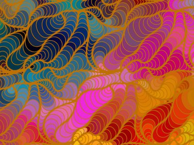 Karalama el çizimlerinin vektör dalga arkaplanı