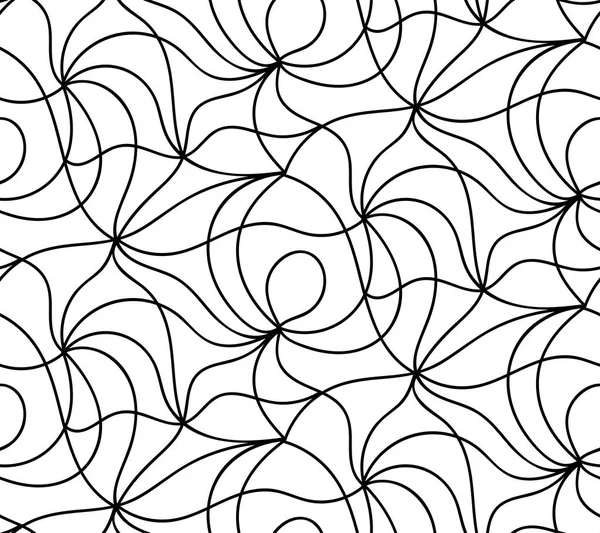 Fundo floral vetorial de linhas desenhadas — Vetor de Stock