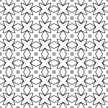 Kusursuz siyah ve beyaz geometrik desen