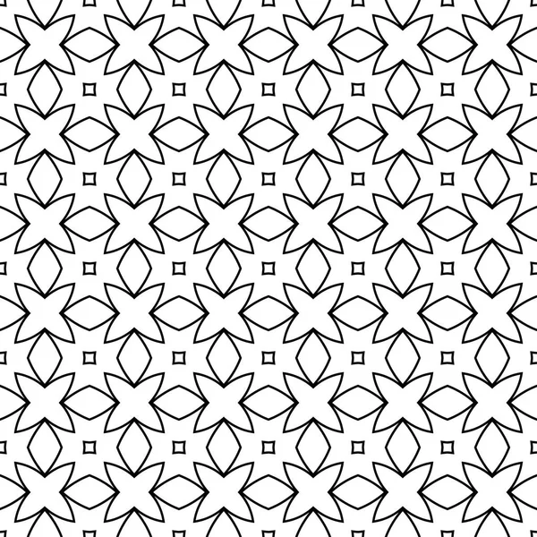 Naadloos zwart-wit geometrisch patroon — Stockvector