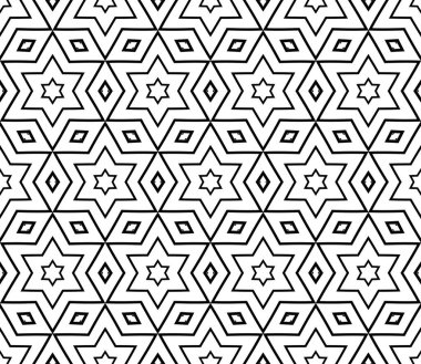 Kusursuz siyah ve beyaz geometrik desen