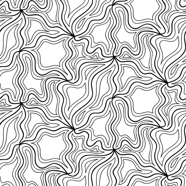 Fond floral vectoriel de lignes tracées — Image vectorielle