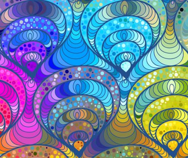 Karalama el çizimlerinin vektör dalga arkaplanı