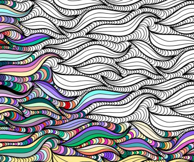 Vektör soyut sorunsuz fantezi desen elle çizilmiş süsler