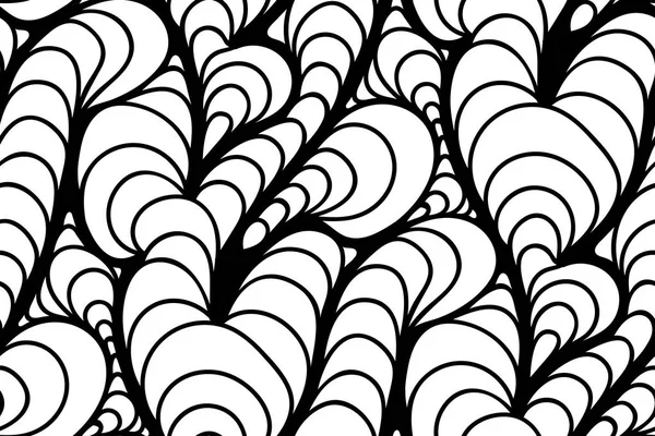 Fond floral vectoriel de lignes tracées — Image vectorielle