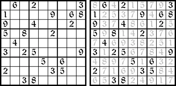 Jogo de Vector Sudoku — Vetor de Stock