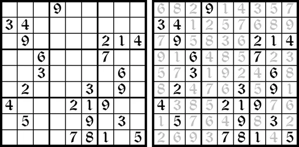 Jeu de Vector Sudoku — Image vectorielle