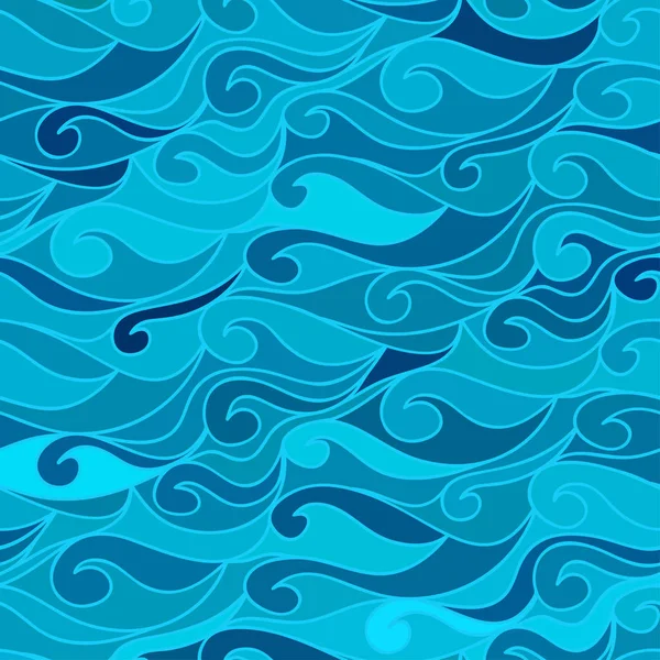 Векторний хвильовий фон каракулів намальованих ліній — стоковий вектор