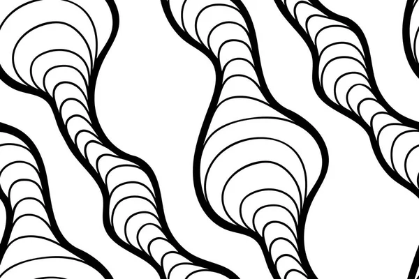Vektorfloraler Hintergrund gezeichneter Linien — Stockvektor