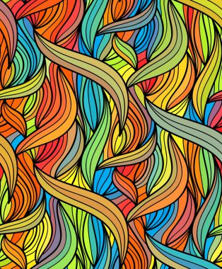 Karalama el çizimlerinin vektör dalga arkaplanı