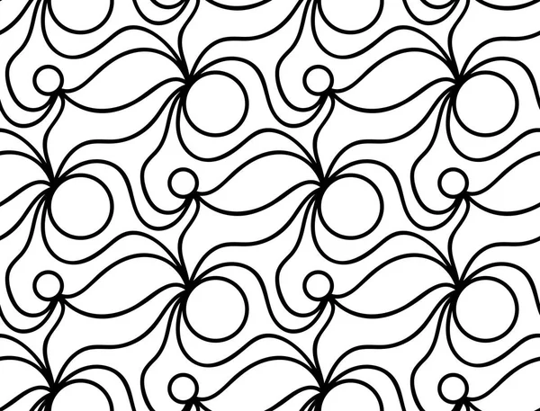 Vector floral background of drawn lines — Stock Vector