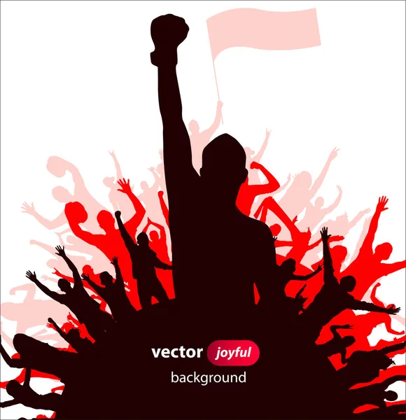 Spor etkinlikleri için afiş. Savaşçı ve fanlar.