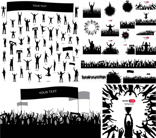 Spor posterler büyük koleksiyonu. Ve büyük spor insan siluetleri ayarla