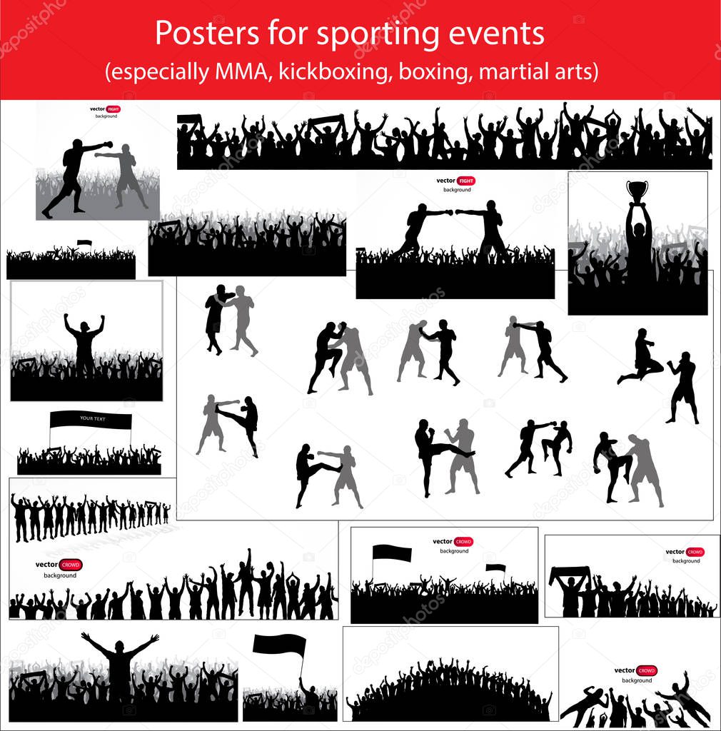 Posters for sporting events. Especially MMA, Boxing, Kickboxing, Martial arts.