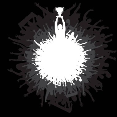 İnsanlar tezahürat ile arka plan