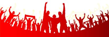 Tezahürat insanlar vektörel çizimler. Spor