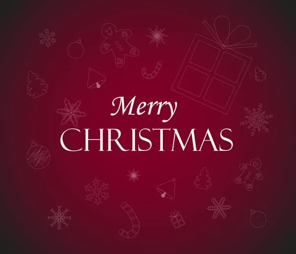 Christmas Greeting Illustratie Vector — Stockvector