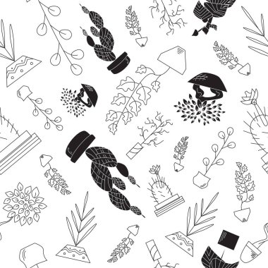 Sorunsuz houseplants dokusuna