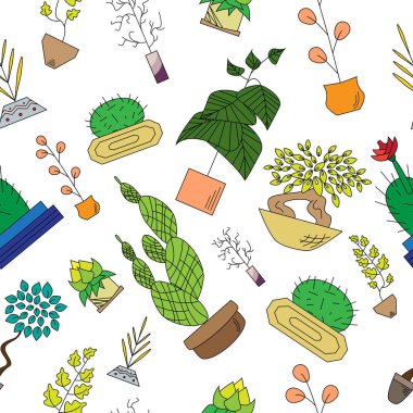 Sorunsuz houseplants dokusuna