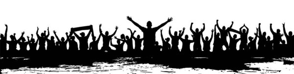 Background abstract with happy crowd people Applause cheerful people in party Cheer silhouette  crowd in sport event .